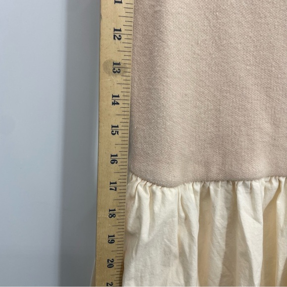 MONROW Poplin Mix Tank maxi Dress cream beige Sz M - Picture 9 of 10